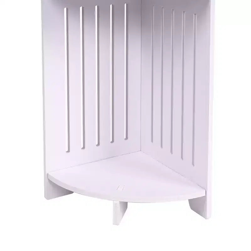 VECELO Étagère d'angle à 3/4 niveaux, Petite étagère de rangement pour espace étroit, Porte-papier toilette pour salle de bain, Blanc