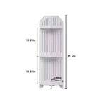 VECELO Étagère d'angle à 3/4 niveaux, Petite étagère de rangement pour espace étroit, Porte-papier toilette pour salle de bain, Blanc