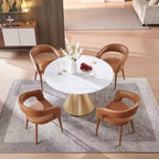 Lot de 4 Chaises de Salle à Manger avec Pieds en Métal pour Salle à Manger, Salon ou Bureau à Domicile -Morden Fort