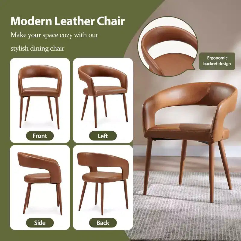 Lot de 4 Chaises de Salle à Manger avec Pieds en Métal pour Salle à Manger, Salon ou Bureau à Domicile -Morden Fort