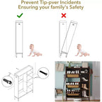 Meuble à Chaussures 3 Niveaux Acekool avec Tiroirs Basculants en Rotin Naturel, Étagères Réglables et Rangement Ouvert, Organisateur d'Entrée Disponible en Plusieurs Finitions