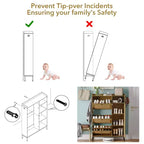 Meuble à Chaussures 3 Niveaux Acekool avec Tiroirs Basculants en Rotin Naturel, Étagères Réglables et Rangement Ouvert, Organisateur d'Entrée Disponible en Plusieurs Finitions