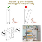 Meuble à Chaussures 3 Niveaux Acekool avec Tiroirs Basculants en Rotin Naturel, Étagères Réglables et Rangement Ouvert, Organisateur d'Entrée Disponible en Plusieurs Finitions