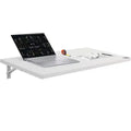 VEVOR Wall Mounted Folding Table, 35.43 x 19.69 Wall Mount Drop Leaf Table, Floating Desk with Iron Bracket, Fold Down Desk