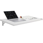 VEVOR Wall Mounted Folding Table, 35.43 x 19.69 Wall Mount Drop Leaf Table, Floating Desk with Iron Bracket, Fold Down Desk