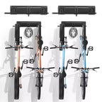 VEVOR Bike Storage Rack, 2 Bike Racks, Wall Mount Bike Storage Hanger, Home and Garage Organizer, Customizable for Various Bike Sizes