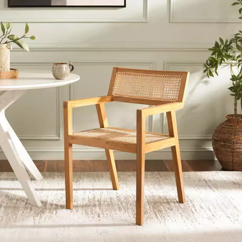 Chaise de salle à manger Cire Rattan - DCH1016 - Naturel/Naturel - Safavieh