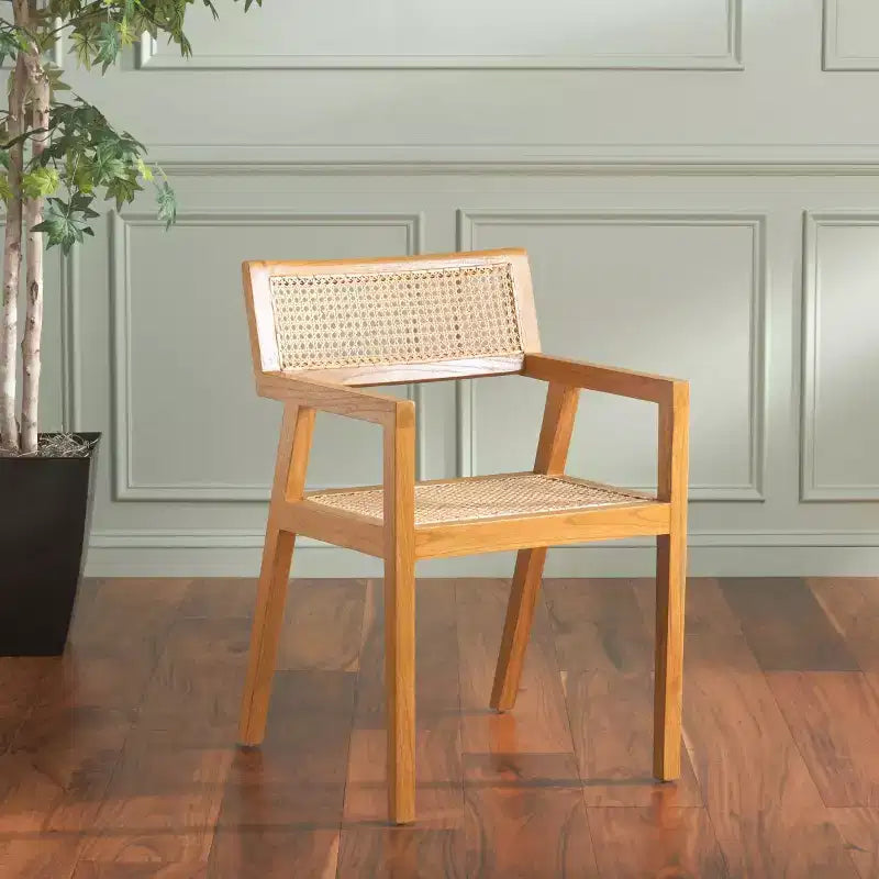 Chaise de salle à manger Cire Rattan - DCH1016 - Naturel/Naturel - Safavieh