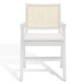 Colette Rattan Arm Chair - SFV4136 - White/Natural - Safavieh Couture