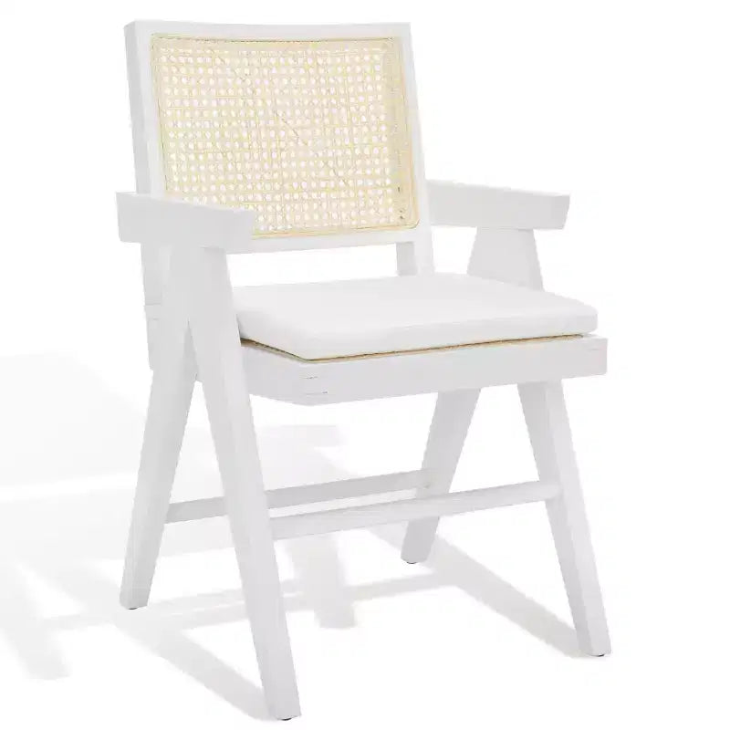 Fauteuil en rotin Colette - SFV4136 - Blanc/Naturel - Safavieh Couture