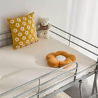 Karl Home Lit superposé double en métal blanc pour enfants, adolescents et adultes, lit superposé robuste en métal avec échelle