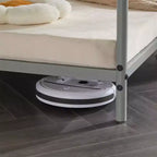 Karl Home Lit superposé double en métal blanc pour enfants, adolescents et adultes, lit superposé robuste en métal avec échelle
