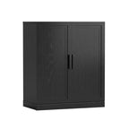 Meuble de rangement en bois noir 36x31 avec étagères réglables Meuble d'appoint moderne pour salon, entrée