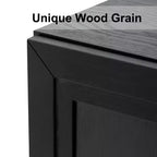 Meuble de rangement en bois noir 36x31 avec étagères réglables Meuble d'appoint moderne pour salon, entrée
