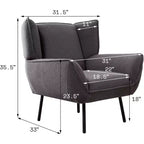 Fauteuil d'appoint AMERLIFE avec dossier haut à oreilles