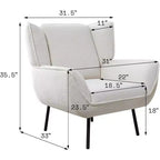 Fauteuil d'appoint AMERLIFE avec dossier haut à oreilles