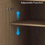 Meuble d'appoint en bois 31x31x16 de couleur naturelle, organiseur de rangement avec étagères réglables pour cuisine, chambre, entrée, salon, salle à manger