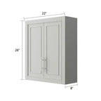 Meuble Mural de Salle de Bain et Cuisine, Armoire à Pharmacie Au-dessus des Toilettes, Meuble de Buanderie avec Portes et Étagères de Rangement, Gris