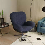 Chaise de bureau pivotante Okak Modern Chenille pour studio, fauteuil d'appoint confortable pour salon, appartement
