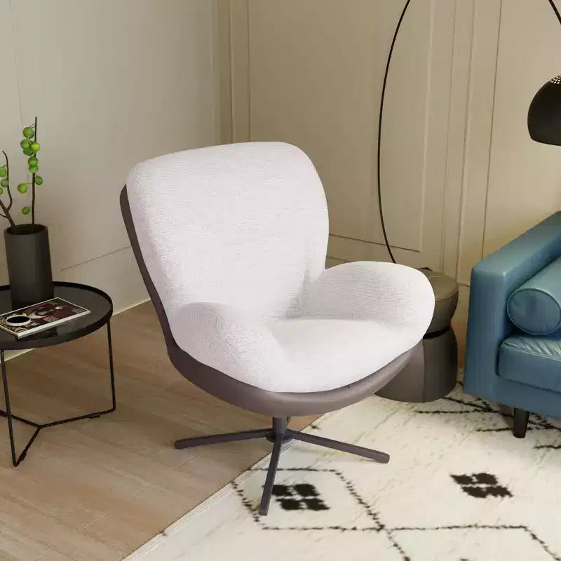 Chaise de bureau pivotante Okak Modern Chenille pour studio, fauteuil d'appoint confortable pour salon, appartement