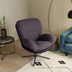 Chaise de bureau pivotante Okak Modern Chenille pour studio, fauteuil d'appoint confortable pour salon, appartement