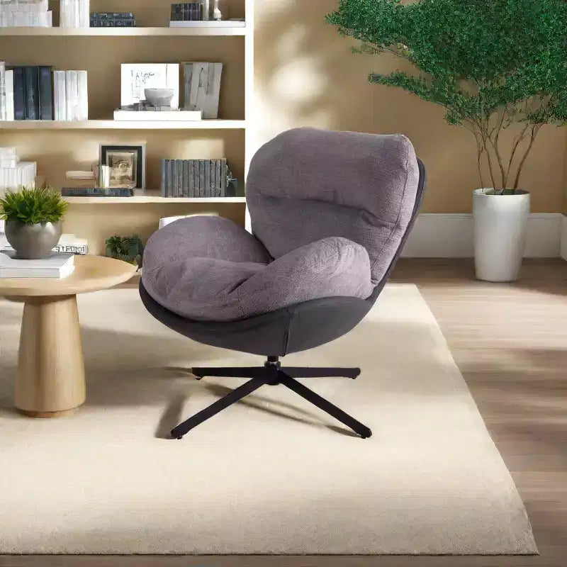 Okak Modern Chenille Swivel Office Chair for Studio,Comfy Accent Chair for Living Room,Apartment