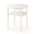 Round AIDA Multipurpose End and Side Table with Extra Shelves, Mellow