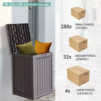 Chic Crate-Boîte de livraison de colis, Grande boîte de rangement verrouillable, Boîte de livraison de colis extérieure en résine à double paroi et boîte de rangement de terrasse étanche pour porche, patios