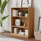 [105,4 cm | Minimaliste] Armoire décorative en bois à grain ouvert (Étagères multi-zones + S'adapte aux grands espaces)