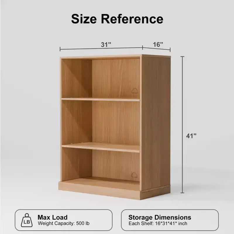 [105,4 cm | Minimaliste] Armoire décorative en bois à grain ouvert (Étagères multi-zones + S'adapte aux grands espaces)