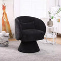 Okak Swivel Accent Chair Armchair, Round Barrel Chair in Fabric, Perfect for Living Room