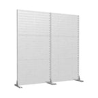 72 H70W Écran d'intimité autoportant en métal Dovelina Brown pour extérieur, clôture de jardin décorative