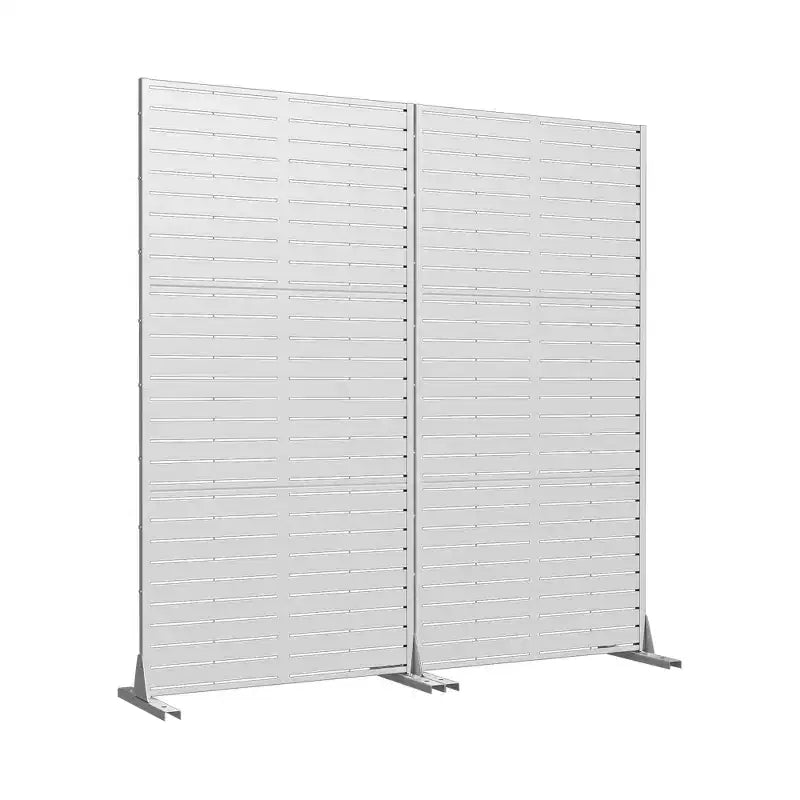 72 H70W Écran d'intimité autoportant en métal Dovelina Brown pour extérieur, clôture de jardin décorative