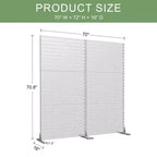 72 H70W Écran d'intimité autoportant en métal Dovelina Brown pour extérieur, clôture de jardin décorative