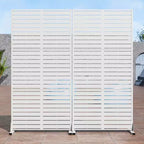 72 H70W Écran d'intimité autoportant en métal Dovelina Brown pour extérieur, clôture de jardin décorative