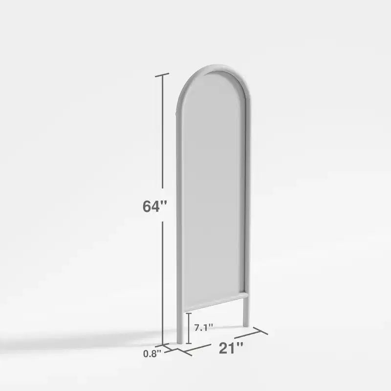 Miroir sur pied 67*24 avec cadre en alliage d'aluminium doré et support intégré