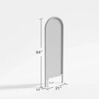 Miroir sur pied 67*24 avec cadre en alliage d'aluminium doré et support intégré