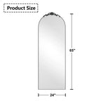 Miroir sur pied 59*35, Miroir pleine longueur avec cadre en alliage d'aluminium noir, Miroir de courtoisie pour salle de bain, entrée de chambre, salon/dressing