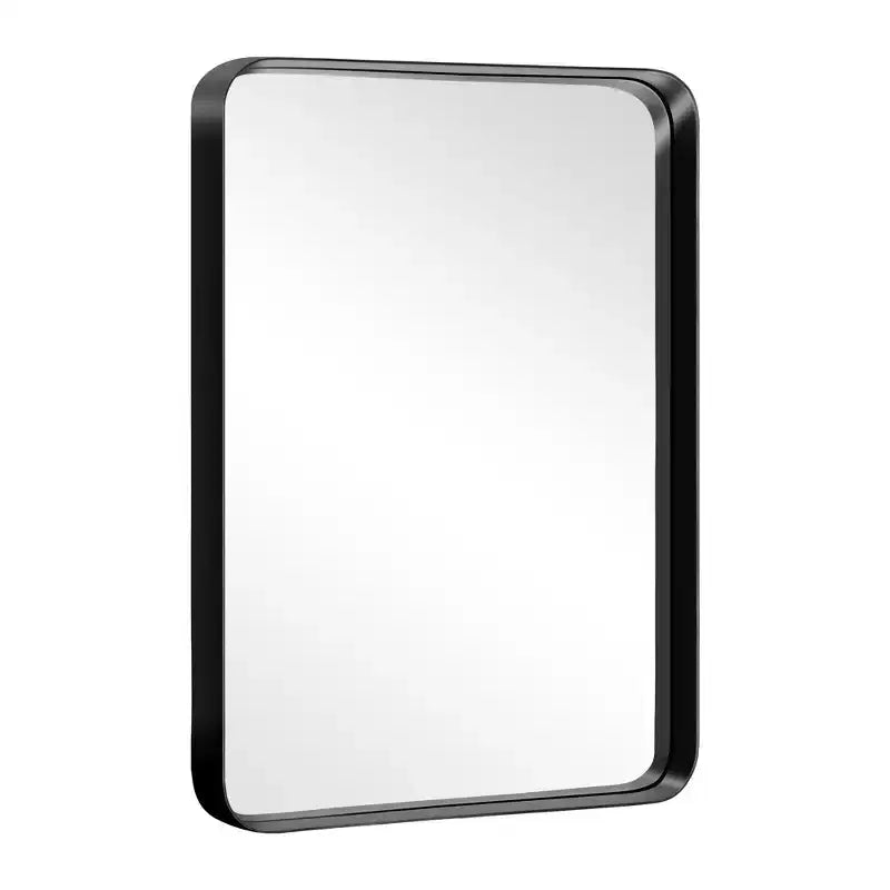 Miroir sur pied 59*35, Miroir pleine longueur avec cadre en alliage d'aluminium noir, Miroir de courtoisie pour salle de bain, entrée de chambre, salon/dressing
