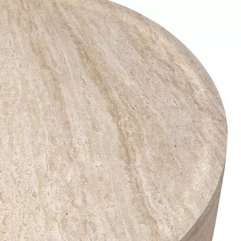 Table basse ronde LeisureMod Maya – Table d'appoint d'intérieur et d'extérieur pour salon, patio, balcon ou jardin, design décoratif moderne