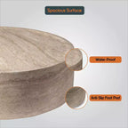 Table basse ronde LeisureMod Maya – Table d'appoint d'intérieur et d'extérieur pour salon, patio, balcon ou jardin, design décoratif moderne