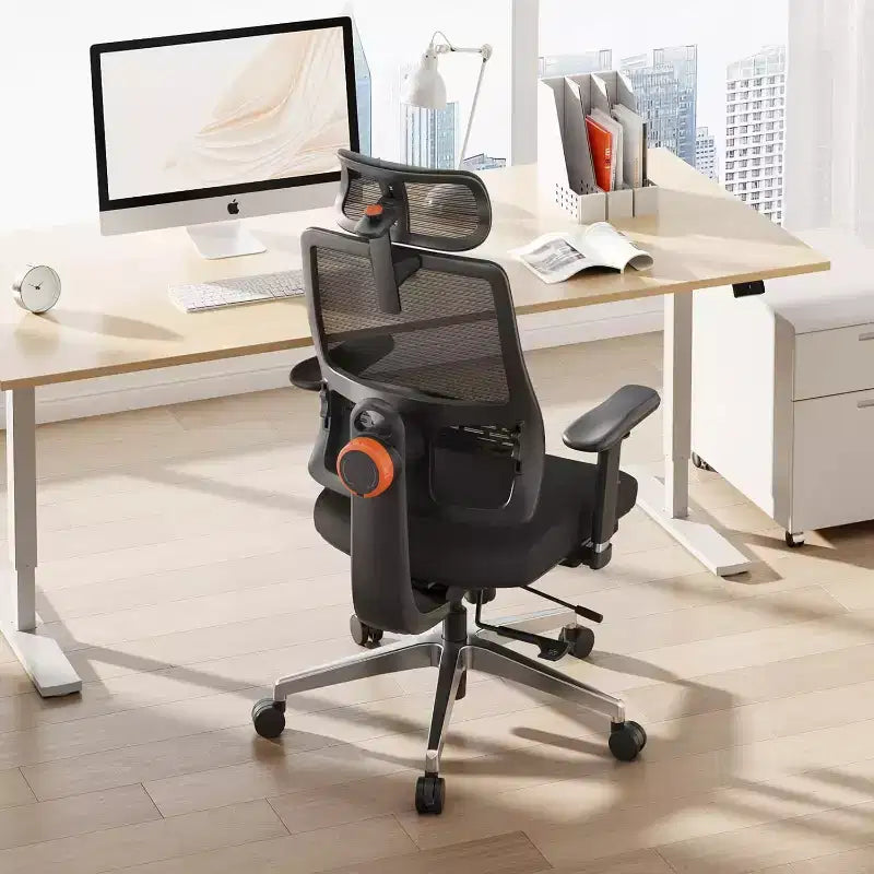 Fauteuil ergonomique Newtral MagicH-BPro avec repose-pieds - Accoudoirs 4D