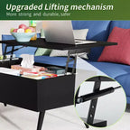 BestMassage Table Basse Moderne avec Plateau Relevable et Grand Espace de Rangement