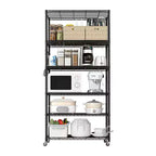 Karl Home Étagère de rangement en métal réglable avec roulettes, capacité de 1200 lb, certifiée NSF