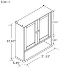 MAYEERTY Armoire murale de salle de bain Double portes miroir Étagères