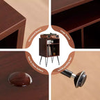 Meuble de Support pour Platine Vinyle, Table pour Platine Vinyle, Meuble pour Disques Vinyles pour Salon, Meuble Platine Vinyle avec Pieds en Métal