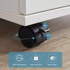 Classeur à Tiroirs Vertical Meuble de Rangement en Bois Mobile Sous le Bureau pour le Bureau à Domicile avec Roulettes