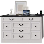 9 Drawer Dresser with Charging Stand, Vintage TV Stand, Solid Wood Chest of Drawers with Metal Knobs, Living Room, Hallway, Bedroom