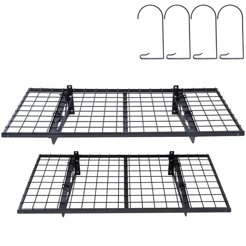 VEVOR Garage Storage Shelving, 2 Pack, 4 x 2 ft Heavy Duty Garage Shelves Wall Mounted, 502 lbs Load Capacity(Total) Garage Storage Rack