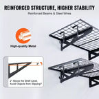 Étagères de rangement de garage VEVOR, lot de 2, étagères de garage murales robustes de 122 x 61 cm, capacité de charge de 227 kg (au total), porte-charges de garage